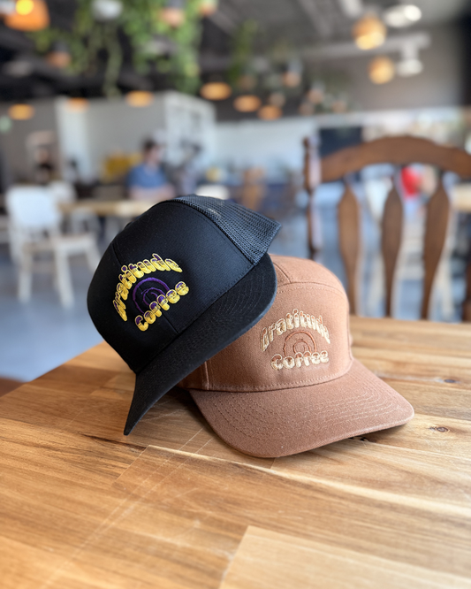 WeRK™ Canvas 7-Panel Snapback Cap - Gratitude Coffee