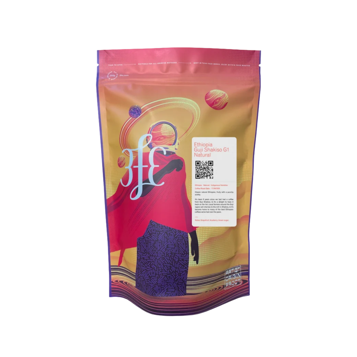 3fe Coffee - Ethiopia - Guji Shakiso GR1: Natural, Indigenous varieties