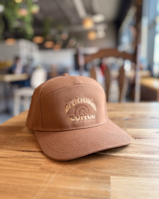 WeRK™ Canvas 7-Panel Snapback Cap - Gratitude Coffee