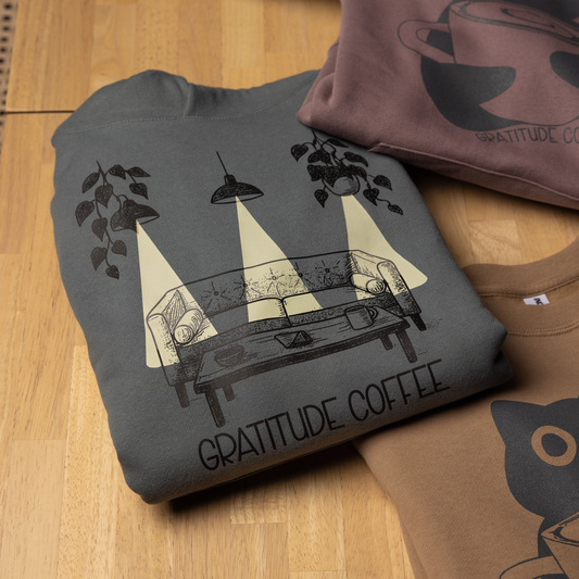 Blue Gratitude Couch Hoodie