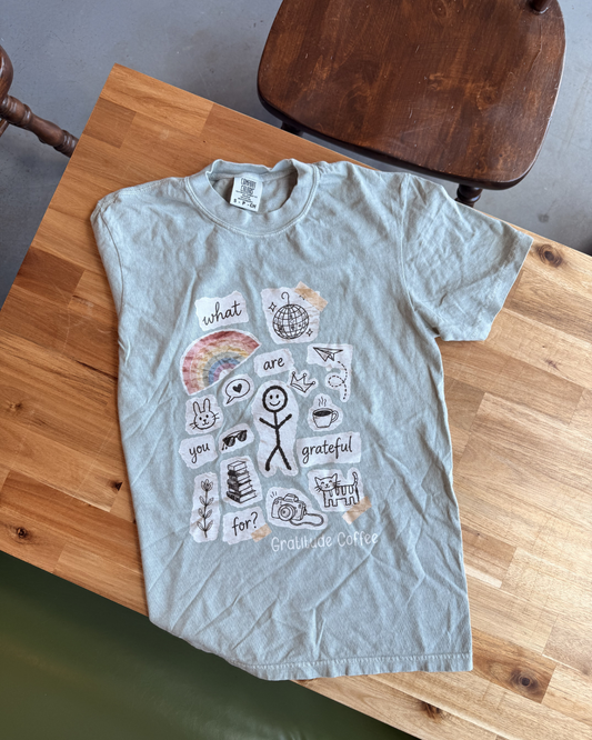 What Are You Grateful For Collage Heavyweight T-shirt